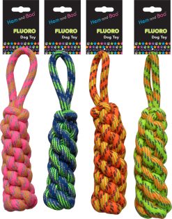 fluro rope thick knot tugger toy