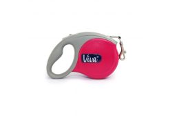 Viva Retractable 5m Lead Pink L