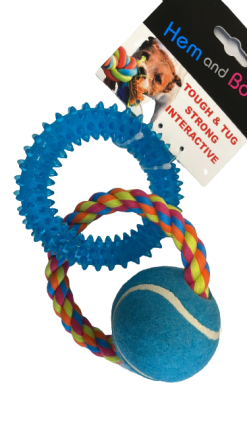 H&B Ball rope chew Dog Toy 18cm
