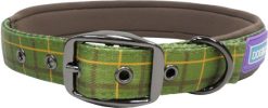 H&B Country Check Green 3/4" x 10-14" collar SMALL