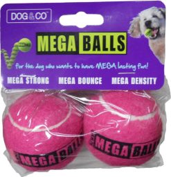 H&B 2.5" Ball PINK (PACK OF 2) Dog Toy