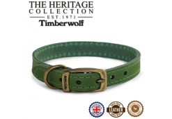 Timberwolf Leather Collar Green 20-26cm Size 1