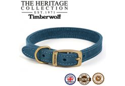 Timberwolf Leather Collar Blue 45-54cm Size 6