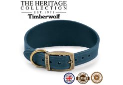 Timberwolf Whippet Leather Collar Blue 30-34cm