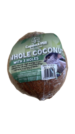 Wild Bird Treat Whole Coconut with 3 holes