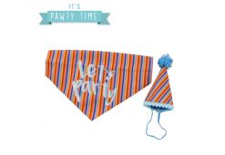 Pawty Striped Hat & Bandana M/L
