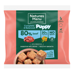 Natures Menu 80% Puppy Beef Nuggets 1kg
