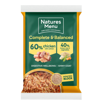 Natures Menu 60% Chicken & Salmon Block 300g