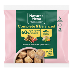 Natures Menu 60% Tripe, Chicken, Heart, Liver & Salmon Nuggets 1kg