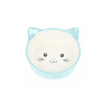 HP Polka Cat Bowl - Blue