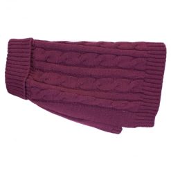 HP Charlton Cable Knit Jumper Deep Berry Med
