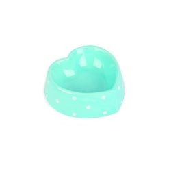 Polka Heart Pet Bowl Blue
