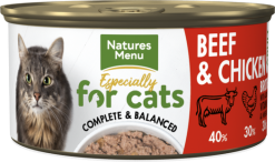 Natures Menu Cat Wet Can Beef & Chicken 85g x 18