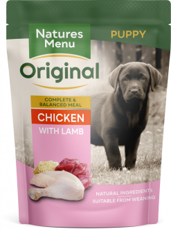 Natures Menu Dog Wet Pouch - Junior Chicken & Lamb 300g x 8