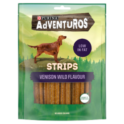 ADVENTUROS Dog Treat Venison Wild Flavour Strips 90G