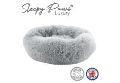 50cm Super Soft Plush Donut Bed SLATE Grey