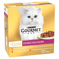 Gourmet Gold Cat Food Double Delicacies 8x85G