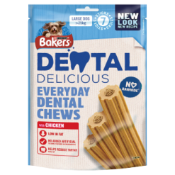 Bakers Dental Delicious Lrg Dog Treat Chkn 270G