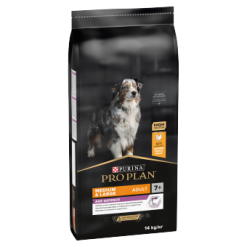 PRO PLAN Dog Medium & Large Adult 7+ with OPTIAGE Chicken Dry Food 14KG