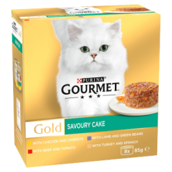 Gourmet Gold Adult Savoury Cake Meat and Veg Multipack 8x85g