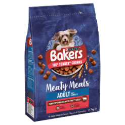 Bakers Meaty Meals Adult Dog Food Beef 2.7KG