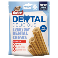 Bakers Dental Delicious Med Dog Treat Chkn 200G