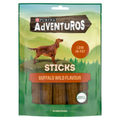 ADVENTUROS Dog Treat Buffalo Wild Flavour Stick 120G