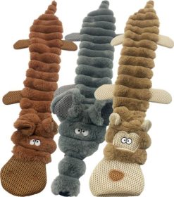 Hem and Boo Wild Animals with Crinkle Dog Toy Mixed