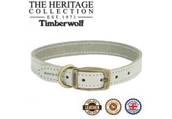 Timberwolf Leather Collar Light Grey 20-26cm