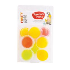 Tweeter's Treats Jelly Pots Fruity Flavours 8pc