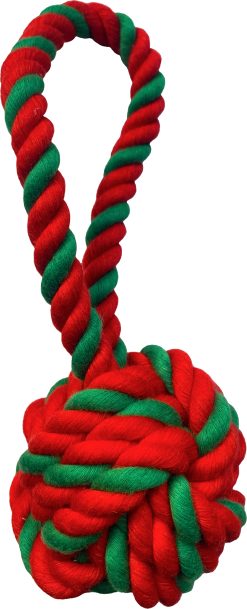 H&B Xmas Rope Toy with handle