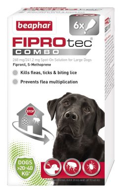 Beaphar FIPROtec COMBO for Large Dogs 6 pipettes