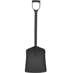 One Piece Moulded Polypropylene Shovel Black