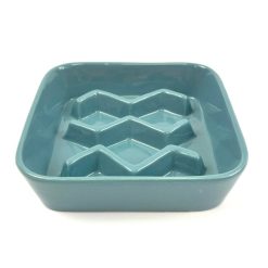 Slow Feeder Chevron Pet Dog Bowl 16cm