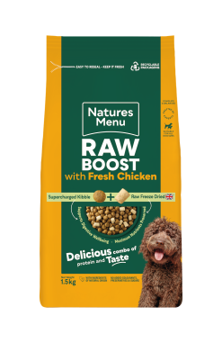 Natures Menu Raw Boost Chicken Dog Kibble 1.5 kg (GRAIN)