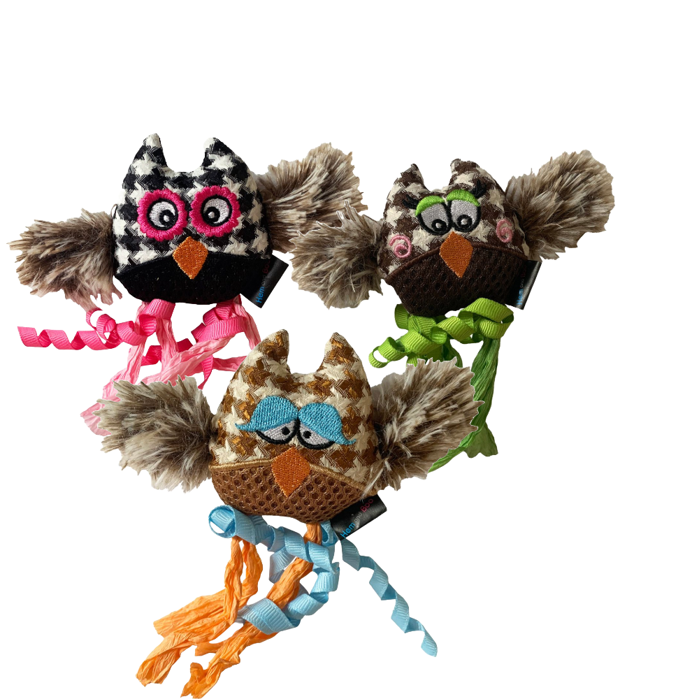 H&B Owl Cat Toy 17cm (mixed)