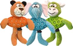 H&B Plush Toy with TPR Mesh Ball Body Dog Toy (mixed design)