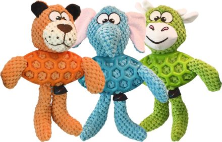 H&B Plush Toy with TPR Mesh Ball Body Dog Toy (mixed design)