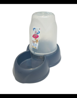 HP Mini Gravity Fed Food And Water Feeder - Large Dusky Blue 33.5x20x27.5cm 3.7l
