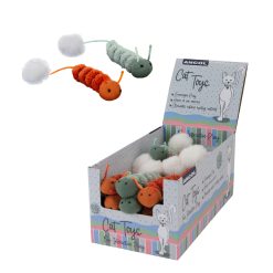 Pom Pom Caterpillars Cat Toy (Mixed)