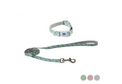 Small Bite Floral Collar Lead Set Sage