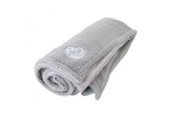 Small Bite Teddy Bear Blanket Pebble