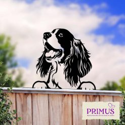 Metal Spaniel Peeking Dog Silhouette