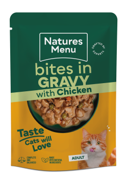Natures Menu Wet Cat Bites in Gravy Chicken 85g