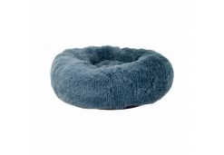 100cm Super Soft Plush Donut Bed Graphite Grey