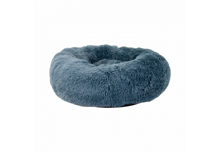 100cm Super Soft Plush Donut Bed Graphite Grey