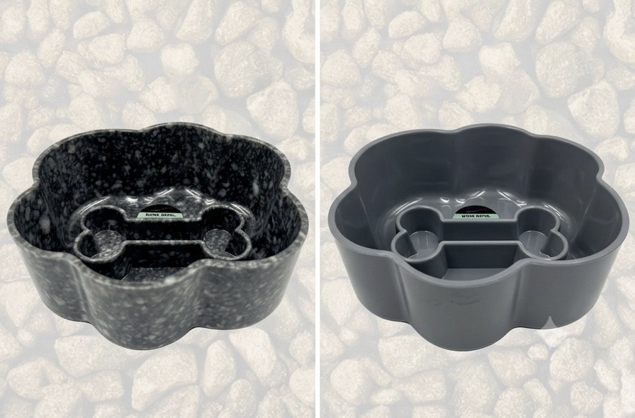 H&B 17cm BONE Grey Slow Feeding Bowl